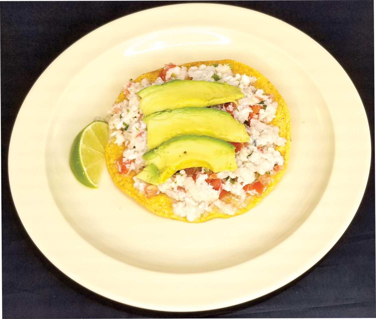 Tostada Civiche Shrimp